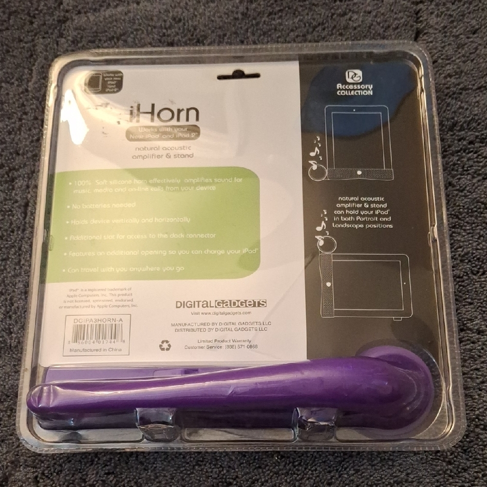 Accessory Collective iHorn Tablet Stand - Purple - Picture 2 of 8